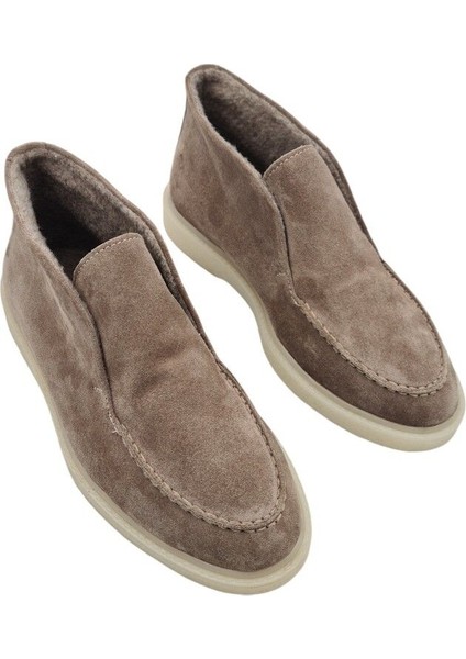 Aayak&kabimofficial Gerçek Deri Bej Süet Günlük Kadın Bot modelleri