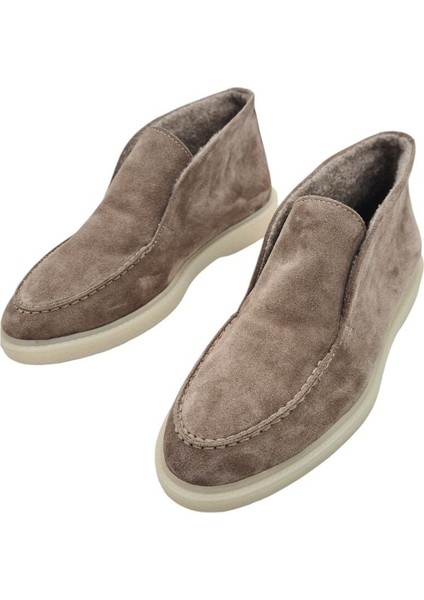 Aayak&kabimofficial Gerçek Deri Bej Süet Günlük Kadın Bot fırsatları