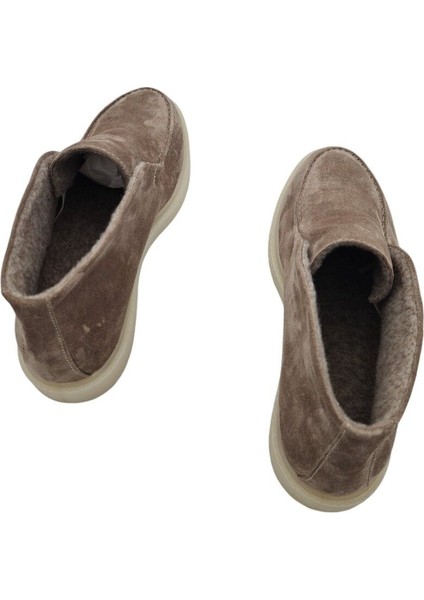 Aayak&kabimofficial Gerçek Deri Bej Süet Günlük Kadın Bot indirimleri