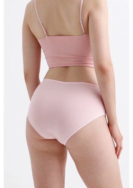 Yüksek Bel Pamuklu 12'li Paket Bato Külot Pembe modelleri
