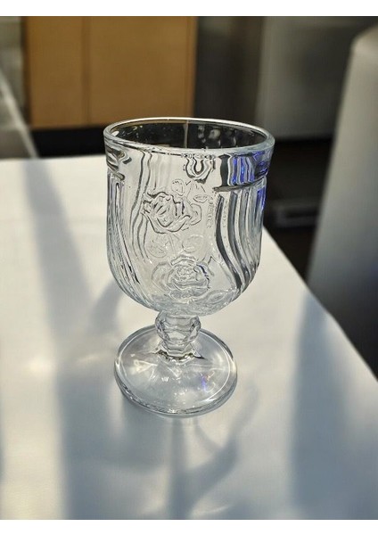2 Adet Cam Ayaklı Bardak - Şeffaf - 190 ml