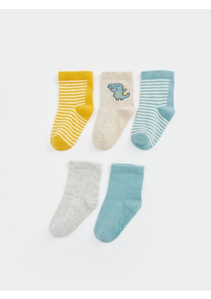 Lcw Baby Çizgili Erkek Bebek Soket Çorap 5'li