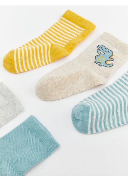 Lcw Baby Çizgili Erkek Bebek Soket Çorap 5'li modelleri