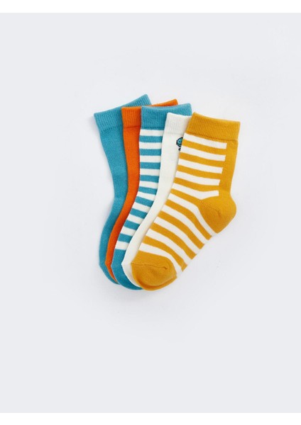 Lcw Baby Çizgili Erkek Bebek Soket Çorap 5'li fırsatları