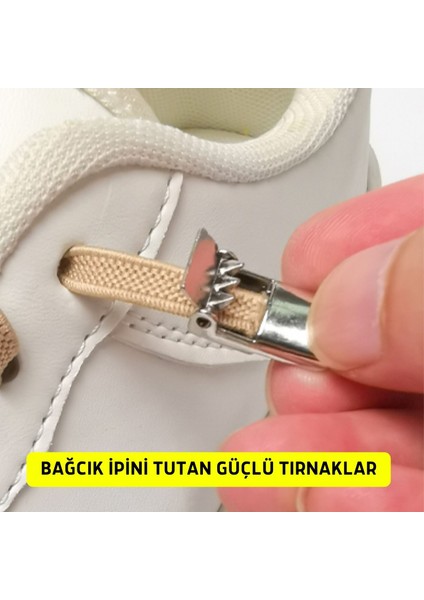 Tak Bırak Manyetikli Bağcık, Mıknatıslı, Elastik, Pratik 1 Çift Bağcık