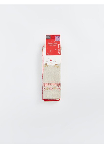 Baby Baskılı Kız Bebek Soket Çorap 3'lü modelleri