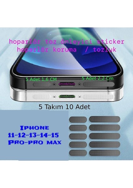 Iphone X/11/12/13/14/15 Pro/promax Tüm Serileri Için Toz ve Önleyici 5 Takım 10 Adet