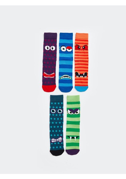 Lcw Accessorıes Baskılı Erkek Soket Çorap 5'li
