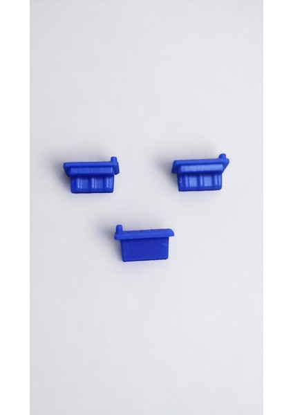 USB Cihazlara Uyumlu Toz ve Kir Önleyici Şarj Soketi Koruyucu Tıpa Slikon 3 Adet Mavi Emr