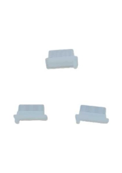USB Portlar ile Uyumlu Toz ve Kir Önleyici USB Soket Koruyucu Tıpa Slikon 3 Adet Şeffaf Tıpa