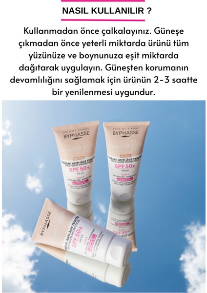 Anti-Aging Renkli Sıvı Güneş Kremi Medium Renk- Yeni Nesil Güneş Filtreli Hibrit Formül 50ML