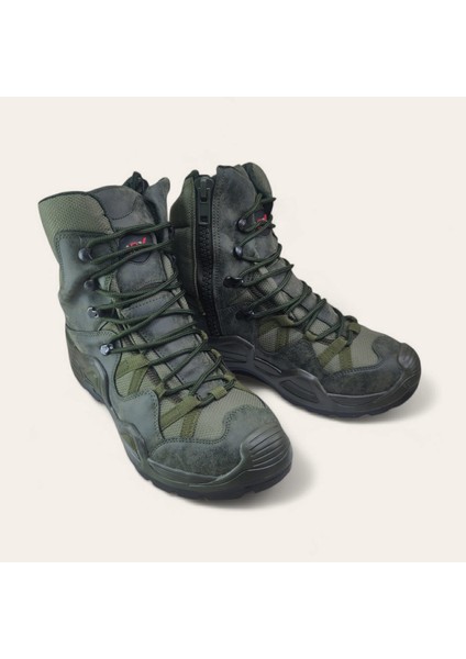 Lıghtınghm Askeri Kamp Taktikal Trekking Fermuarlı Outdoor Suni Deri Taktik Kışlık Bot