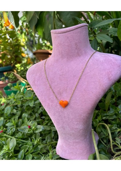 Murano Kalp Çelik Gold Şık Zarif Trend Çelik Kolye fiyatları