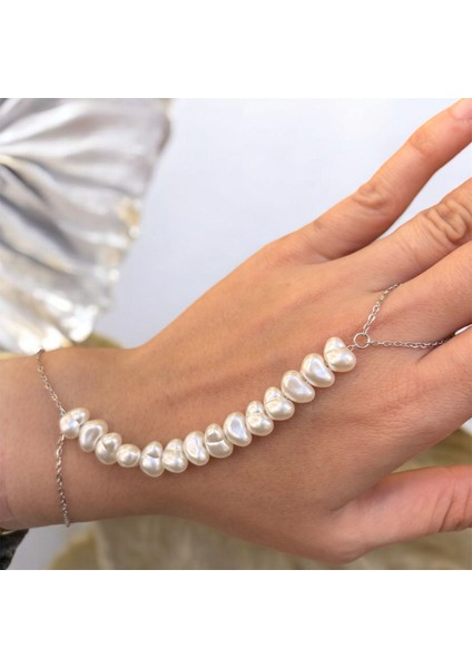 Barok İnci Şahmeran Çelik Bileklik