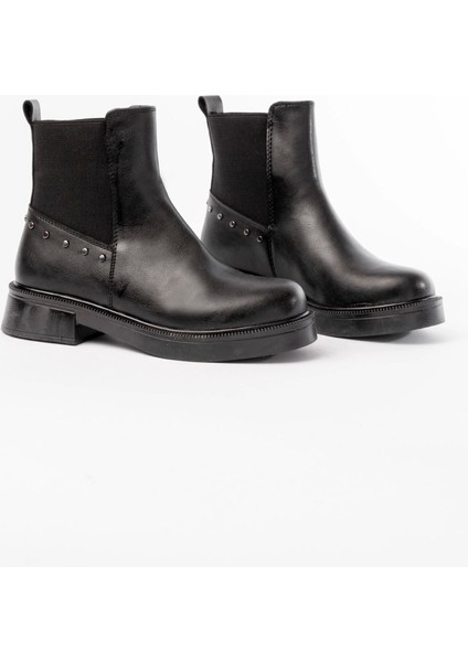 02-2005 Siyah Lastikli Günlük Kadın Bot modelleri