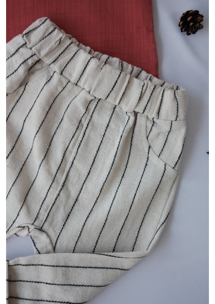 Pio Kids %100 Pamuk Keten Müslin Katlanabilir Kollu Kapüşonlu Jogger Alt 6-24 Ay Erkek Bebek Çocuk Takım indirimleri