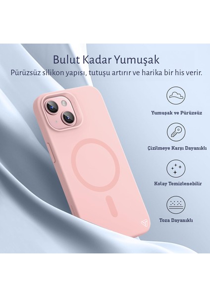 iPhone 15 Uyumlu Turuncu Renkli Silikon Dear Deer Christmas Koleksiyonu Telefon Kılıfı