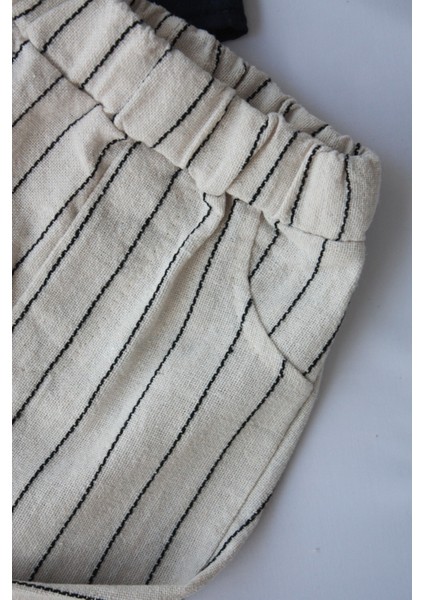 Pio Kids %100 Pamuk Keten Müslin Katlanabilir Kollu Kapüşonlu Jogger Alt 6-24 Ay Erkek Bebek Çocuk Takım indirimleri