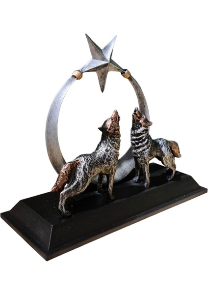 Ayyıldız Uluyan Kurtlar Figürü Biblo fırsatları