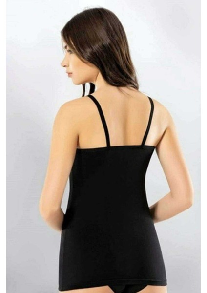 Kota Kadın Ip Askılı Modelli Siyah Atlet 6351 Beden L-Xl