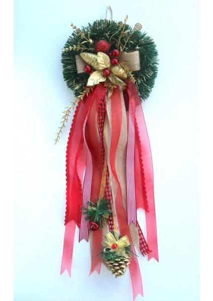 Atelıer Exquısıte Yılbaşı Kapı Süsü Ked Işıklı