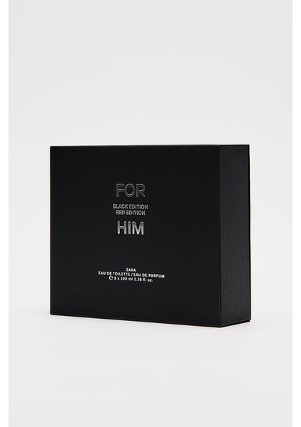 FOR HIM BLACK EDITION EDT + FOR HIM RED EDITION EDP 100 ML 2 x (3,38 FL. OZ). ERKEK PARFÜM SETİ modelleri