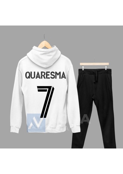Ricardo Quaresma 7 Numara Sırt Forma Baskılı Unisex Kapüşonlu Eşofman Takımı Sweatshirt