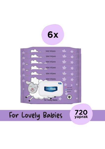 Deepfresh Islak Mendil Lovely Babies Kuzu 6 x 120 Yaprak