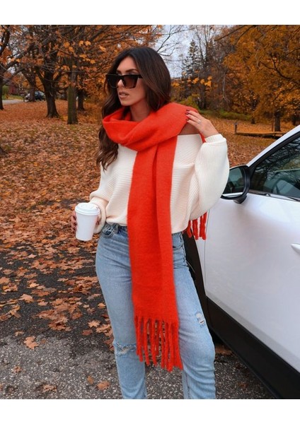 Kadın Özel Karışımlı Akrilik Atkı Şal