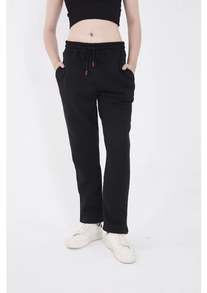 Unisex Üç Iplik Basic Eşofman Pantolon - Siyah