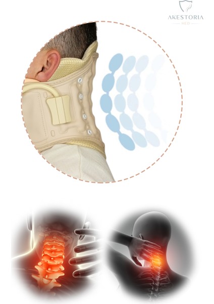3 Parçalık Şişme Boyunluk Plastik Protizli Boyun Koruyucusu Free Size NC-002 modelleri
