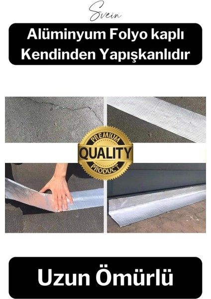 72 mm x 2 mt Su Geçirmez Sızdırmaz Çatı Boru Dayanıklı Çamur Sakız Bant Alüminyum Tamir Bandı