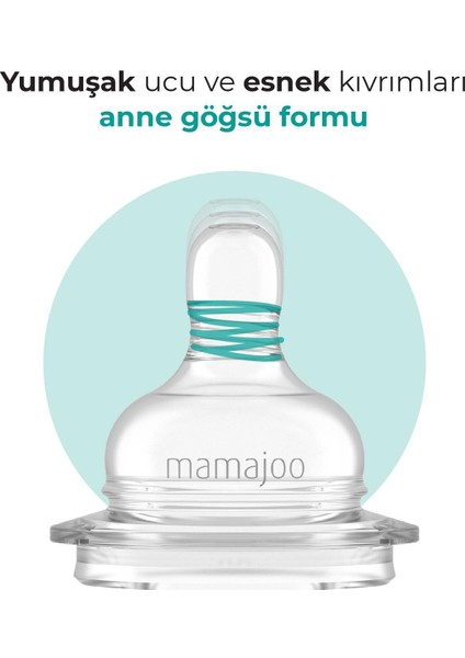 Gold Plus Ikili Biberon 250 ml & Anti-Kolik Silikon Biberon Emziği M