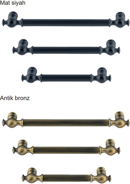 Calisto Kulp Siyah Renkli 320 mm 3'lü Paket
