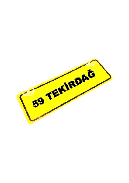 59 TEKİRDAG Yazılı Sarı Dekor Plaka Sök Tak Pratik yeni nesil