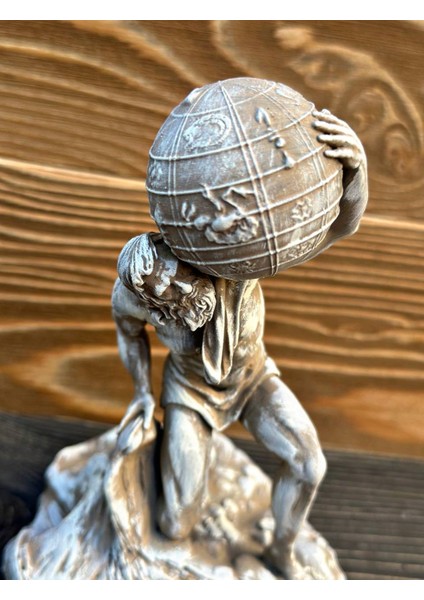 Atlas Heykeli Dünyayı Taşıyan Adam 16 Cm Masa Üstü Vitrin Heykel Biblo indirimleri