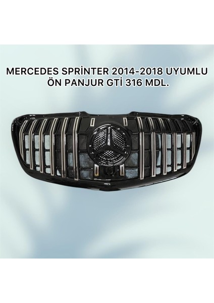 Mercedes Sprinter 2014-2018 Uyumlu Ön Panjur Gti (Krom) 316 Mdl.