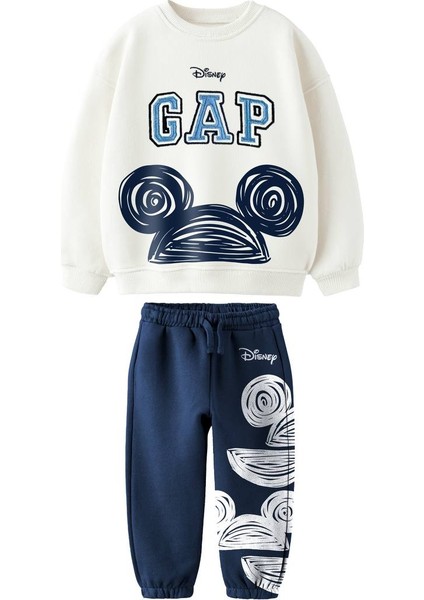 Erkek Çocuk Nakış Detaylı Mickey Mouse Baskılı Eşofman Takımı indirimleri
