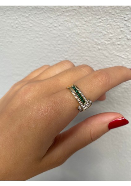 Özel Seri Taşlı Tasarım Deborah Gold Ayarlanabilir Yüzük modelleri