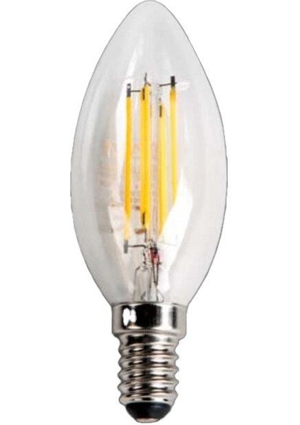 7W E-14 Duylu Filament Düz Buji ampül 3200 K