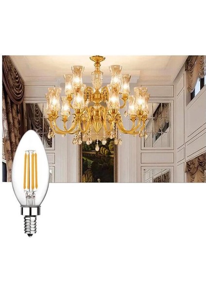 7W E-14 Duylu Filament Düz Buji ampül 3200 K fiyatları