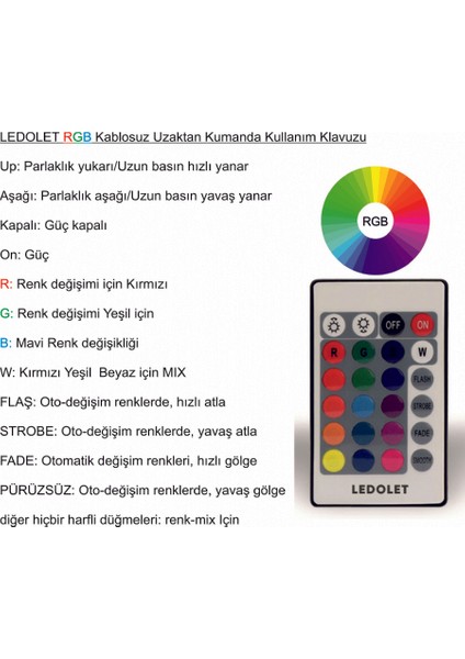 9W Rgb LED Ampul Renk Değiştiren Uzaktan Kumandalı Dim Edilebilir