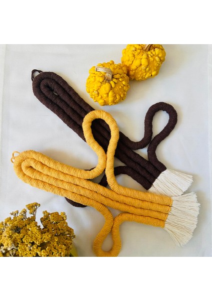 Kaktüs Sarı Makrome El Dokuma Duvar Dekoratif Askı Dekorasyon fiyatları