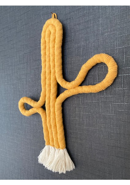 Kaktüs Sarı Makrome El Dokuma Duvar Dekoratif Askı Dekorasyon modelleri