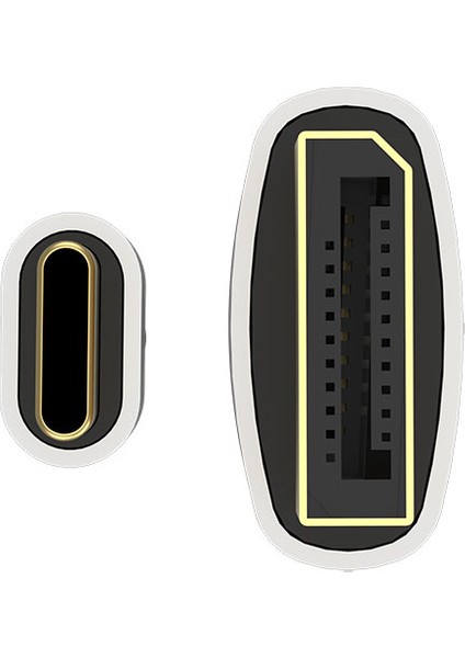 Gri QG08 8k 60 Hz Görüntü Kalitesi Type-C To Display Port Kablo 3m-Zore