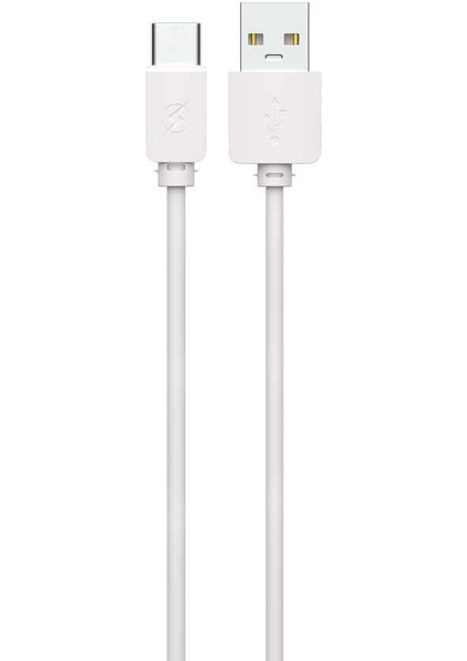 Beyaz Ofset Serisi Zcs-03 Type-C 2 In 1 Ev Şarj Seti 2.1A-ZORE