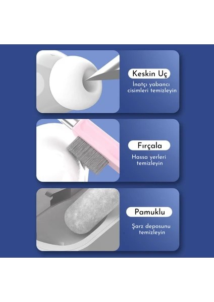 Kulaklık Klavye Için 7'si 1 Arada Spreyli Elektronik Temizlik Seti