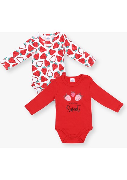 2li Uzun Kol Kız Bebek Body 3 Ay - 3 Yaş