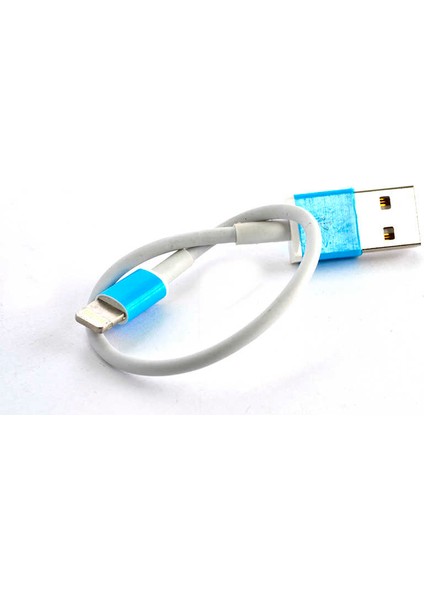 Beyaz Lightning Beyaz 25-30 cm Kısa USB Kablo