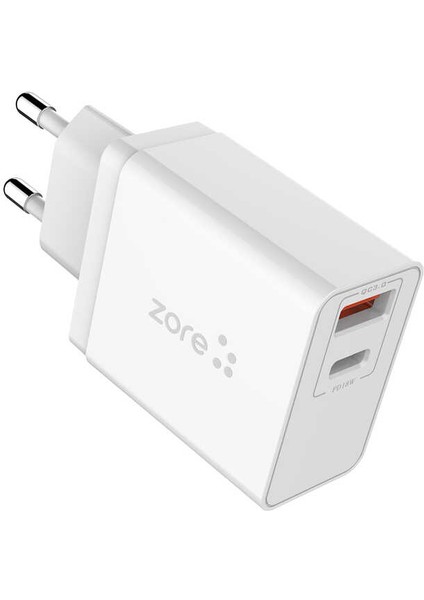 Beyaz ​xmac Serisi Zr-X2 Seyahat Şarj Başlığı-Zore